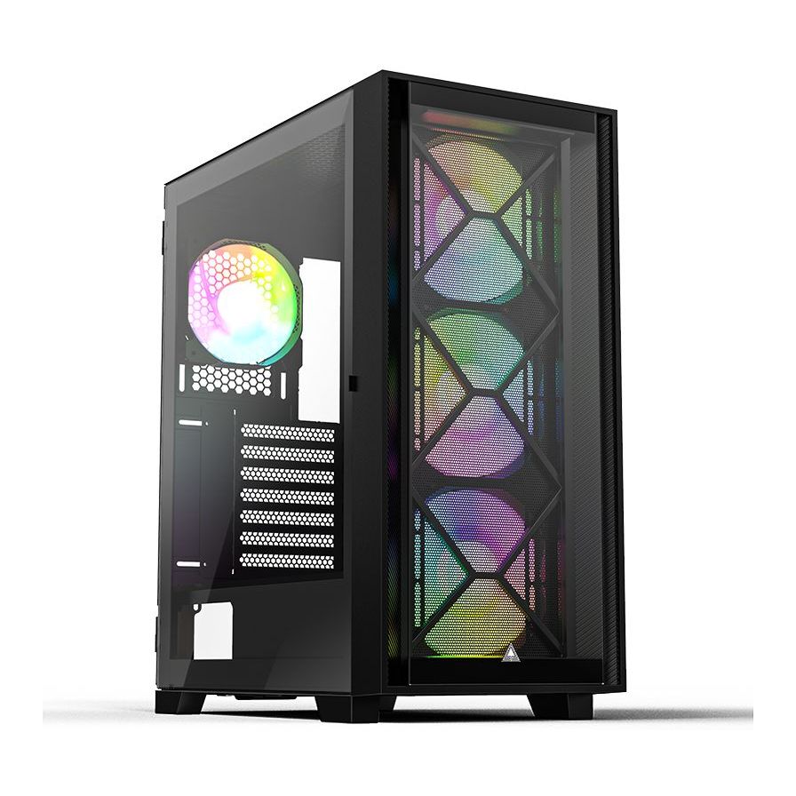 ANIGMA Pre-built Gaming PC Intel Core i7-14700F/B760M A WiFi Motherboard/32GB RAM/1TB PCIe 4.0 M.2 SSD/GeForce RTX 4060 8GB/AG620 ARGB CPU Air Cooler/4x ARGB Fans/750W PSU/Montech AIR 1000 Premium Case Black/Windows 11 Pro - Black