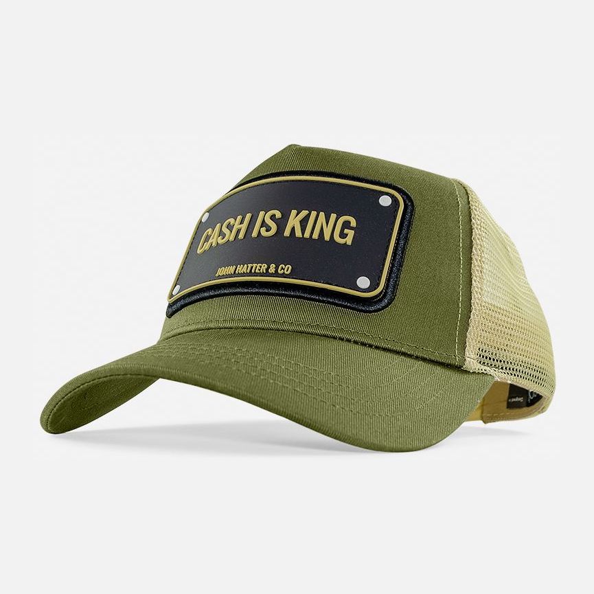 John Hatter & Co CASH IS KING Unisex Cap Rubber Edition - Green