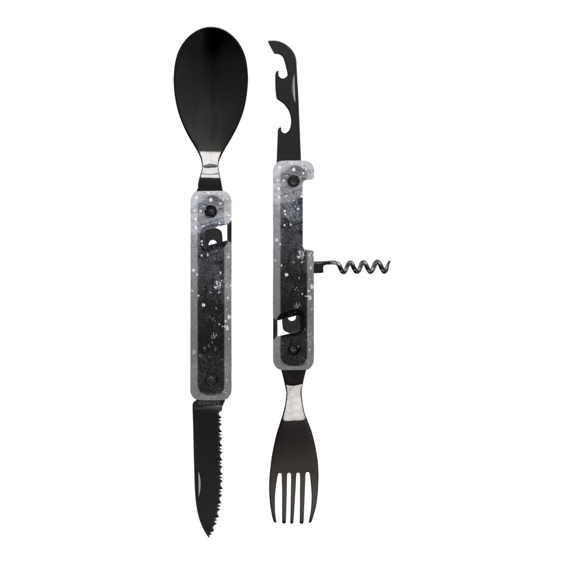 Akinod Multifunction Black Mirror Finish Cutlery 13H25 - Cosmos