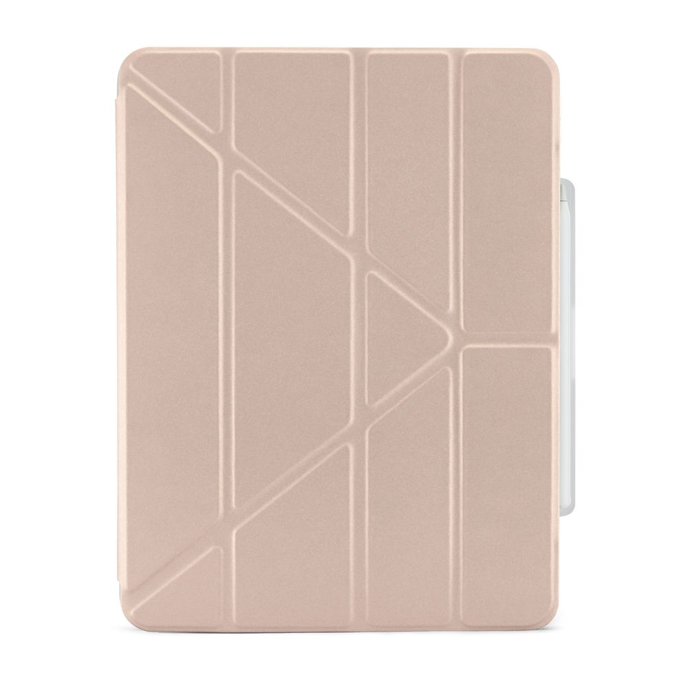 Pipetto iPad Air 13 Origami Folio Smart Case No.3 With Pencil Case - Mettalic Pink