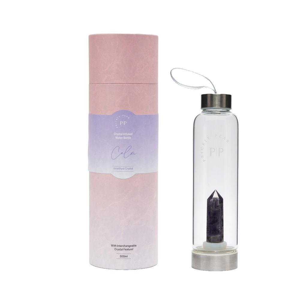 Prickly Pear Amethyst Interchangeable Crystal Water Bottle - 500ml