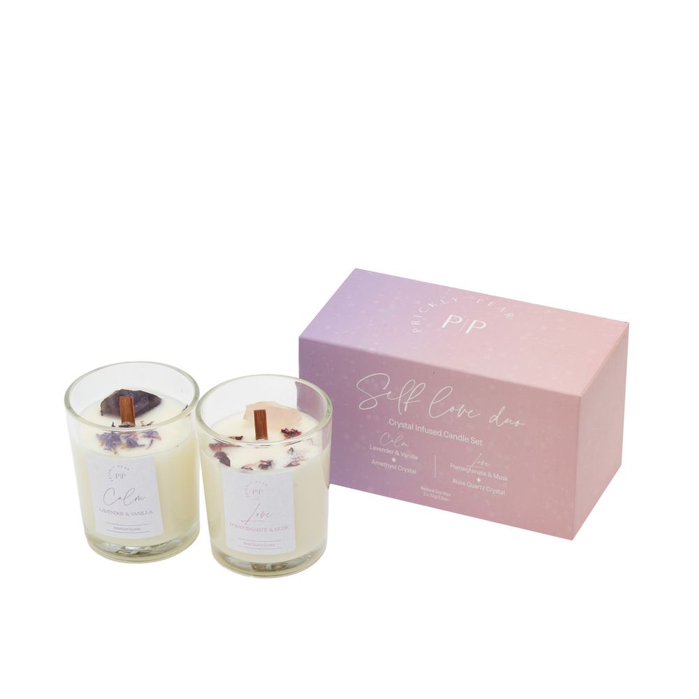 Prickly Pear Self Love Crystal Scented Candles Duo - 200G (Set of 2)