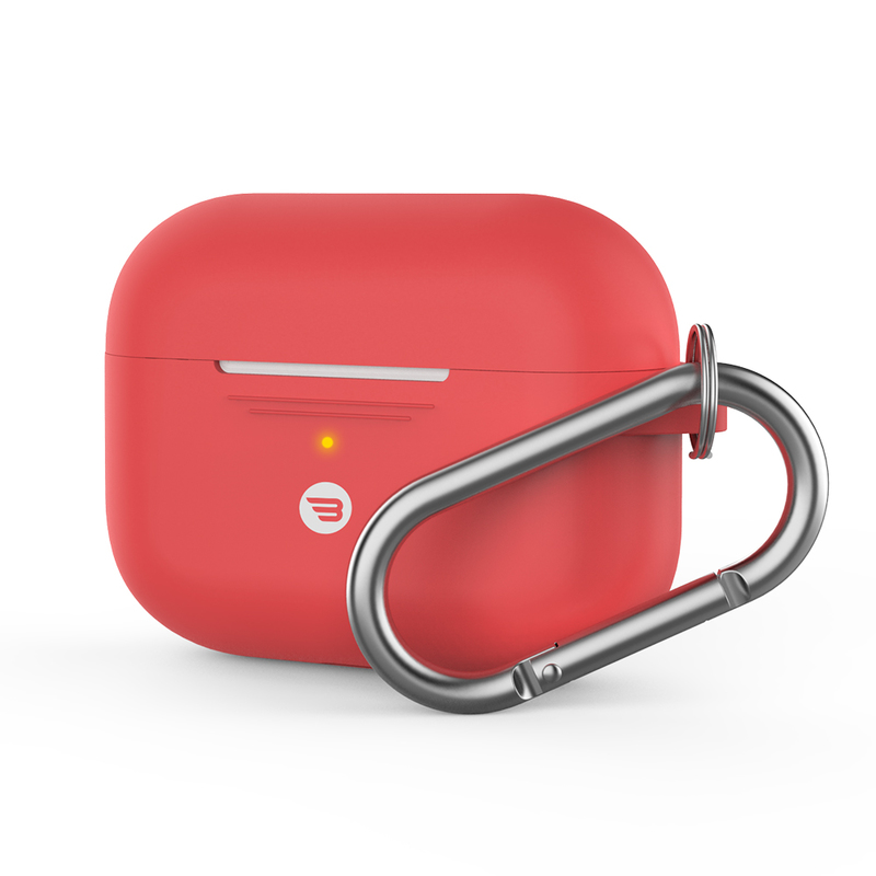 Baykron Silicone Case Red for AirPods Pro with Carabiner Baykron Silicone Case Red for AirPods Pro with Carabiner