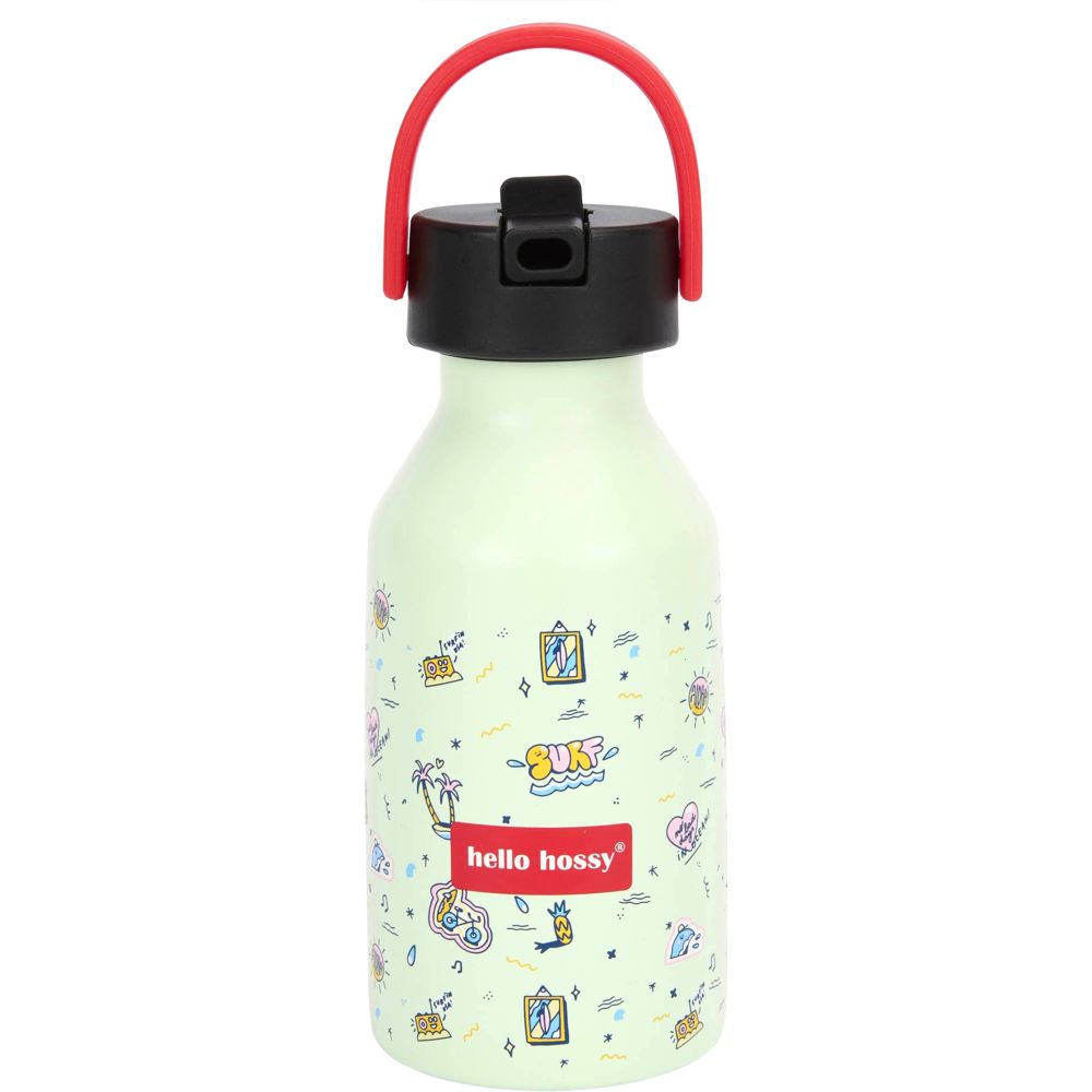 Hello Hossy Aloha 350 ml Water Bottle - White