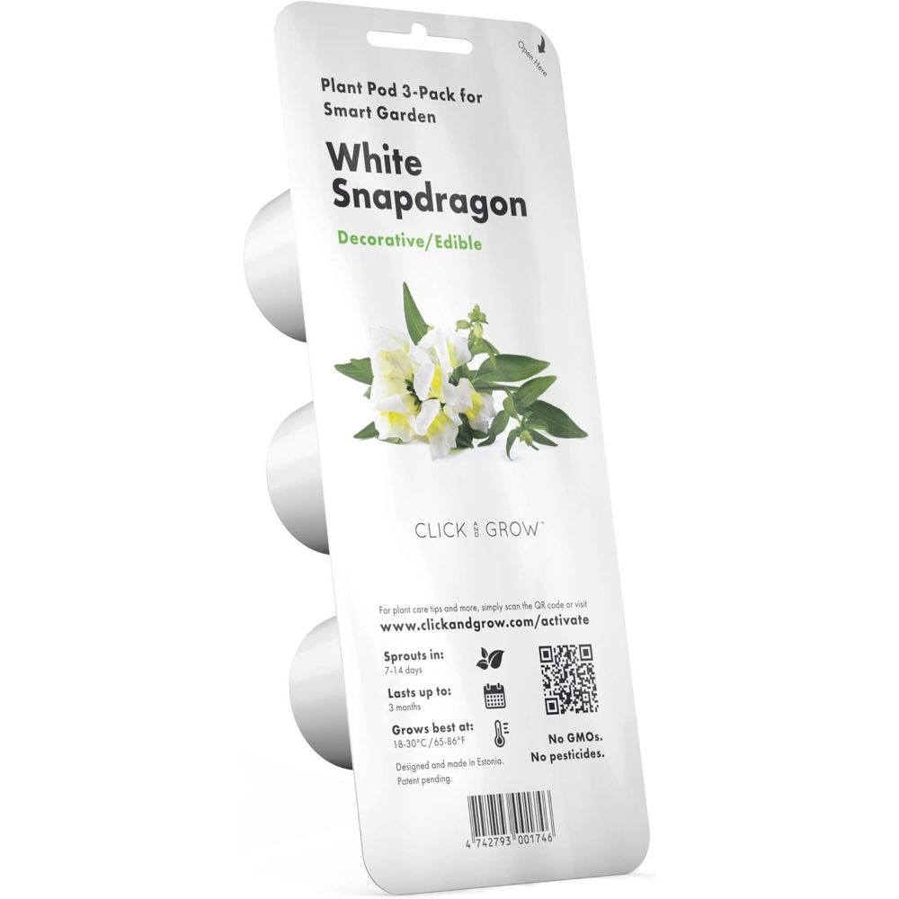 Click & Grow Plant Pod White Snapdragon (Pack of 3)