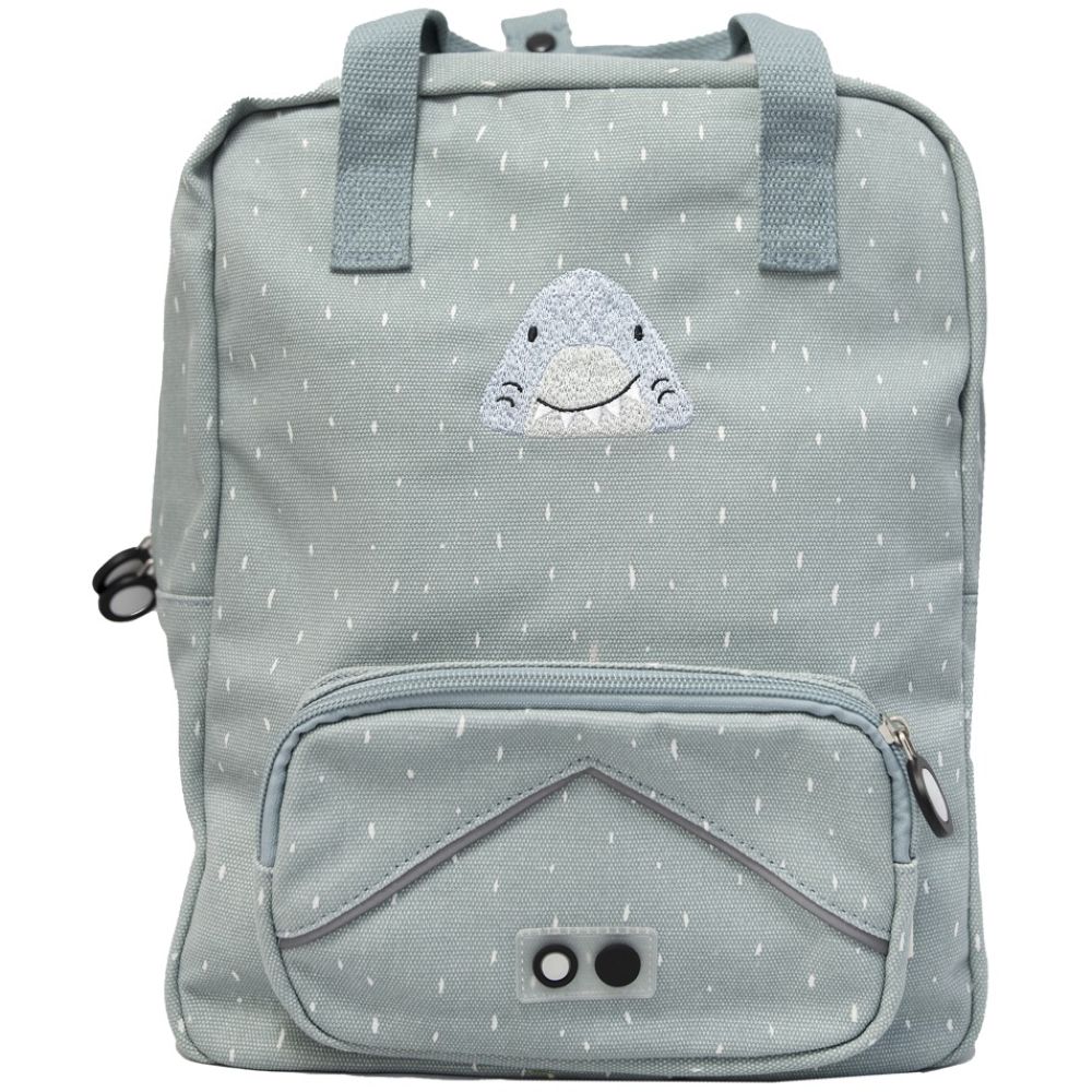 Trixie Mr. Shark Backpack Large - Grey Blue