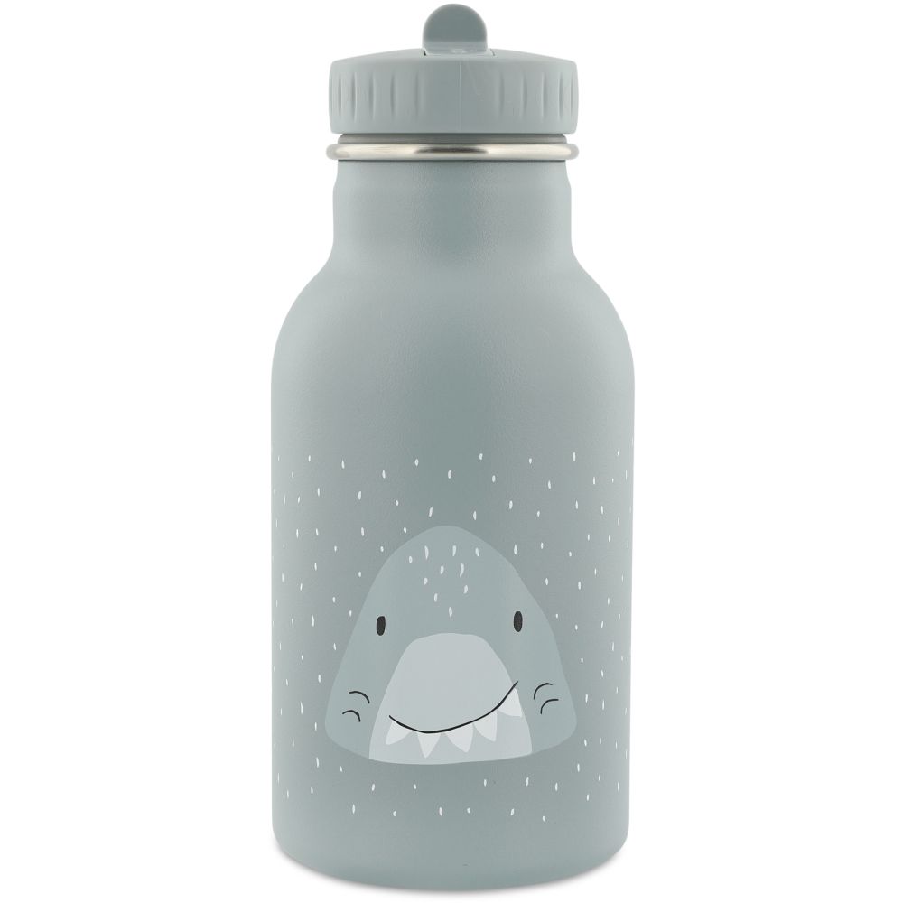 Trixie Mr. Shark Insulated 350ml Water Bottle - Grey Blue