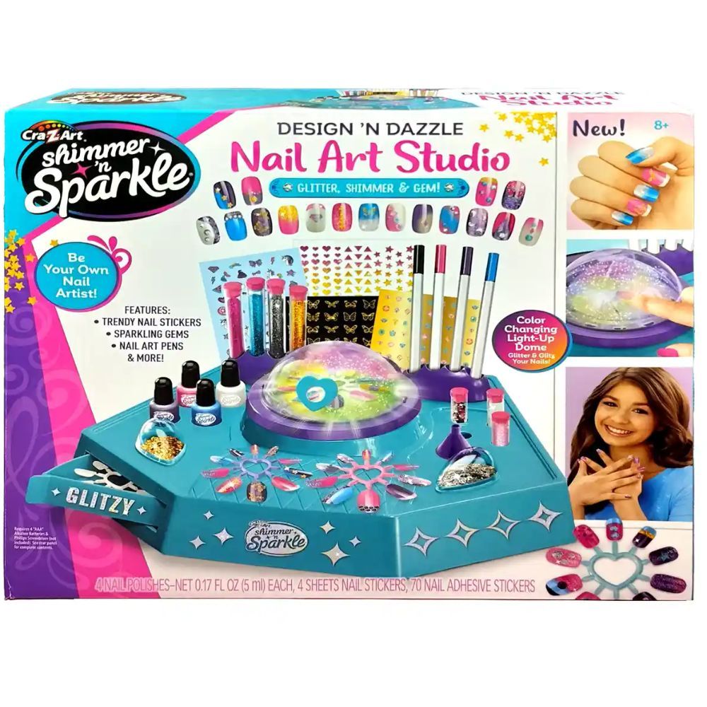 Shimmer N Sparkle Design N' Dazzle Nail Art Studio Set