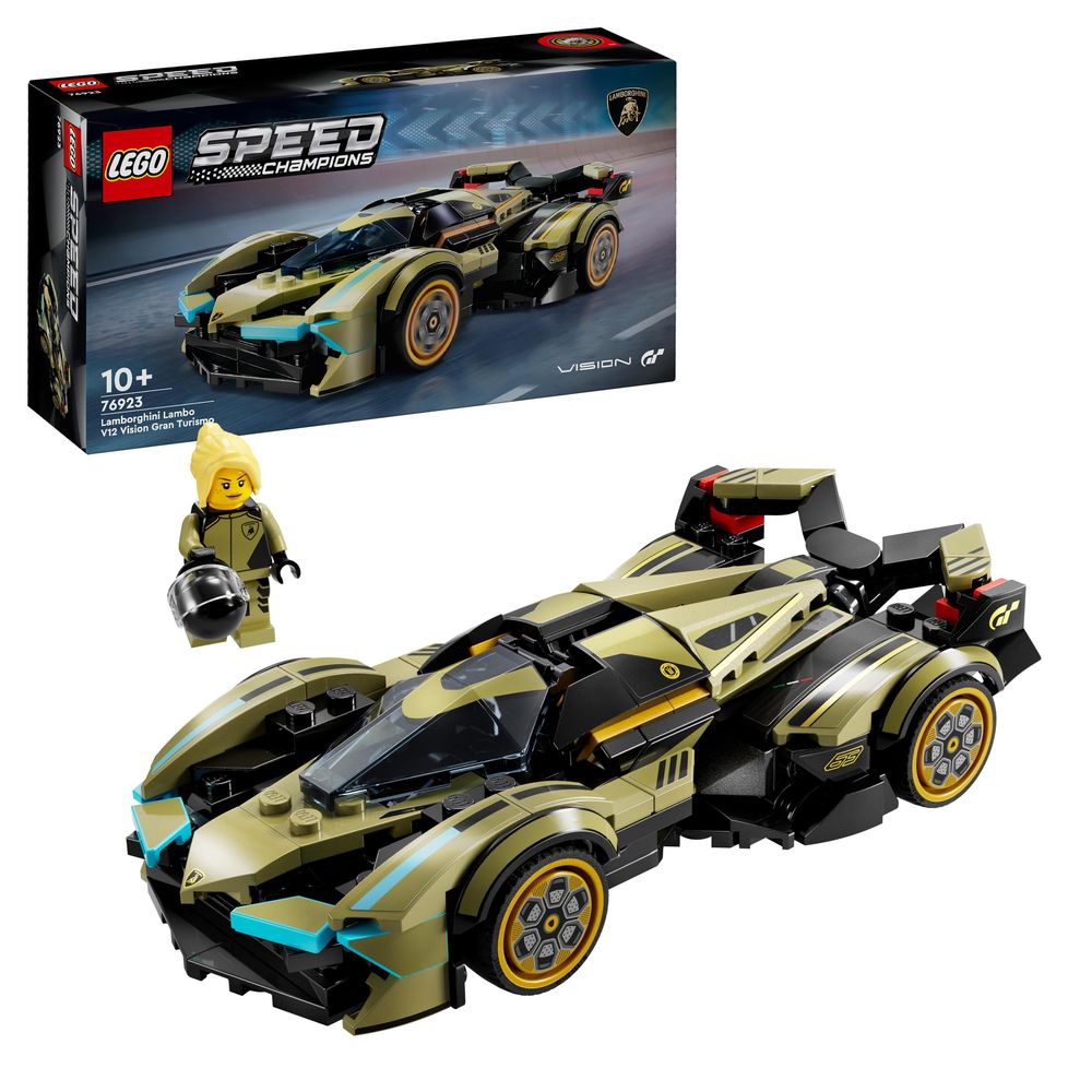 LEGO Speed Champions Lamborghini Lambo V12 Vision GT Super Car Building Set 76923 (230 Pieces)