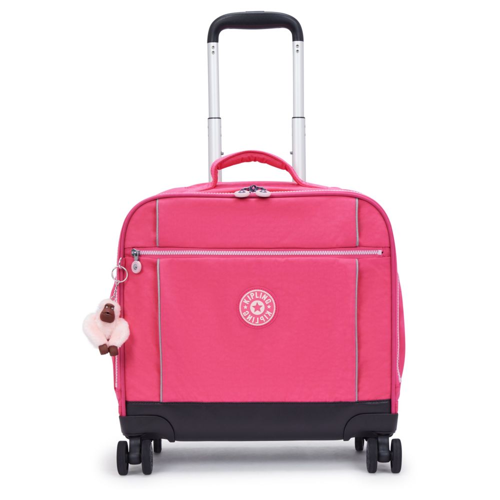 Kipling New Storia Wheeled School Bag - Happy Pink C - Large