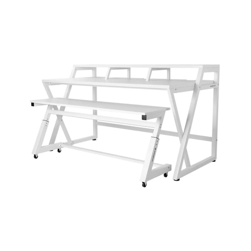 Wavebone Headquarter Workstation Table Bundle - White