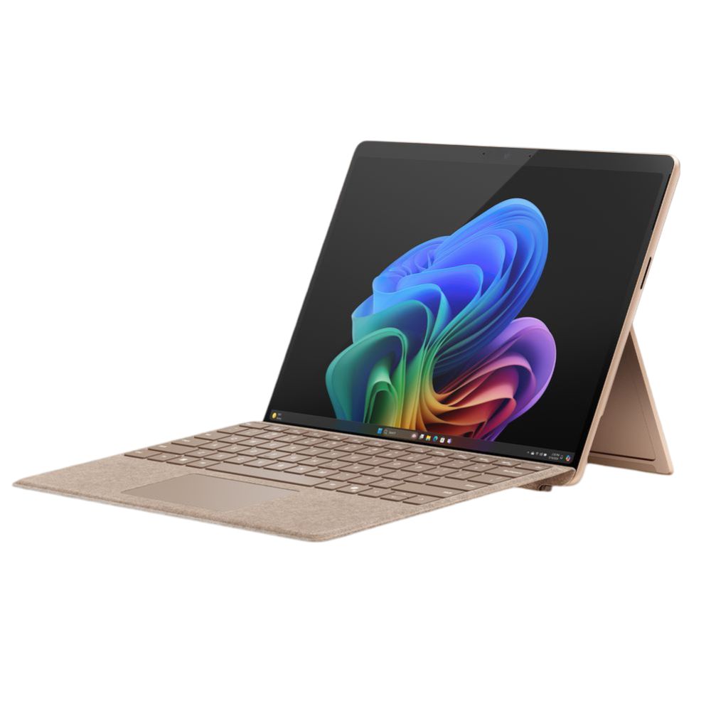 Microsoft Surface Pro Copilot+ / Qualcomm Snapdragon X Plus/ 16 GB RAM / 512 GB SSD/ Qualcomm Adreno GPU/ 13-Inch Pixelsense Flow Display (2880 x 1920) Touch LCD/ Windows 11 Home - Dune - (Includes Microsoft Keyboard Cover) (Arabic/ English)