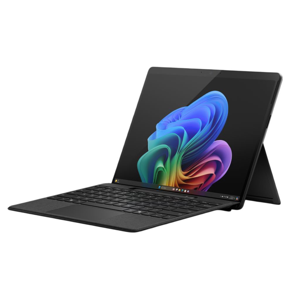 Microsoft Surface Pro Copilot+ / Qualcomm Snapdragon X Elite/ 16 GB RAM / 512 GB SSD/ Qualcomm Adreno GPU/ 13-Inch Pixelsense Flow Display (2880 x 1920) OLED Touch/ Windows 11 Home - Black - (Includes Microsoft Keyboard Cover) (Arabic/ English)