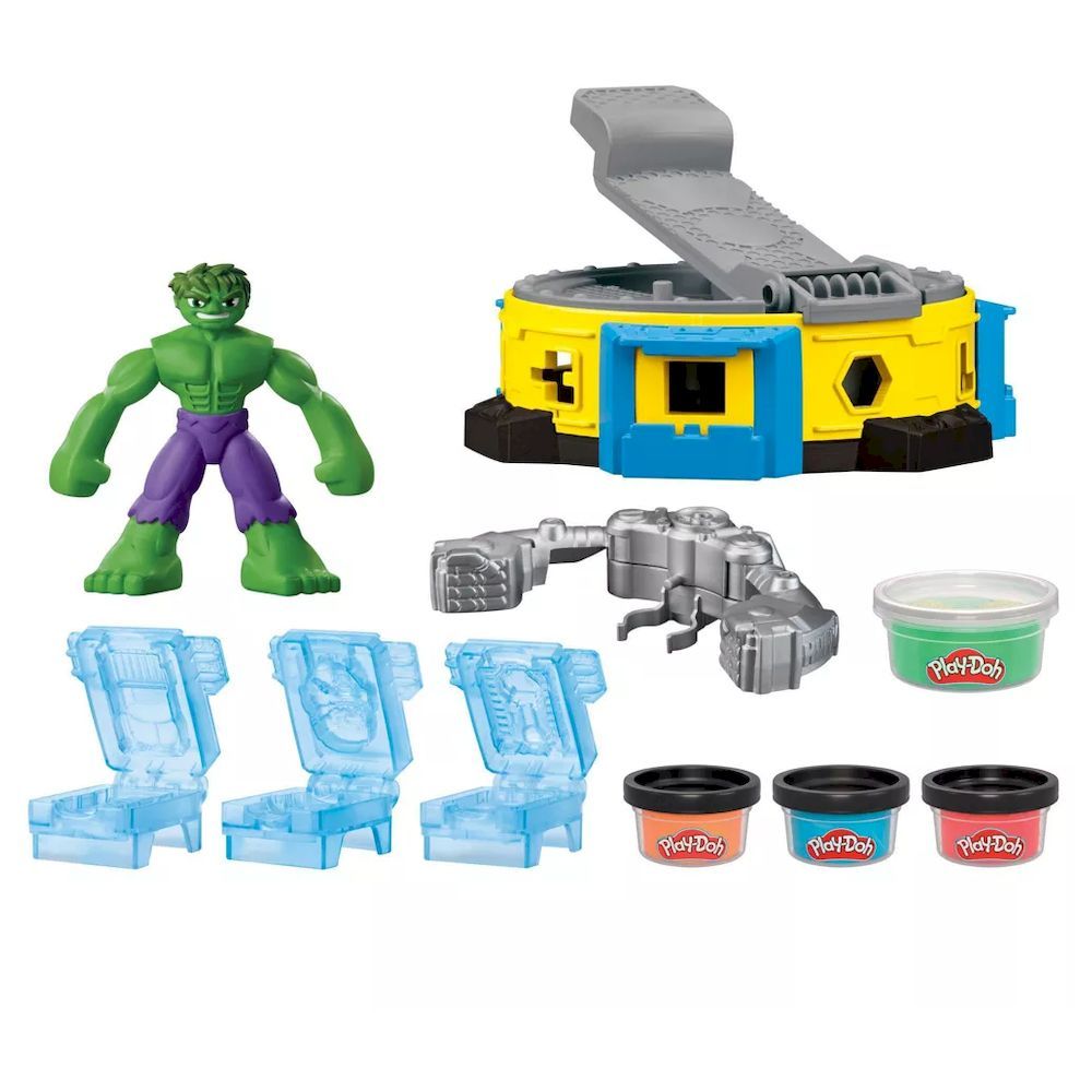 Play-Doh Marvel Hulk Smash & Squish Kids Playset with Bendy Action Figure