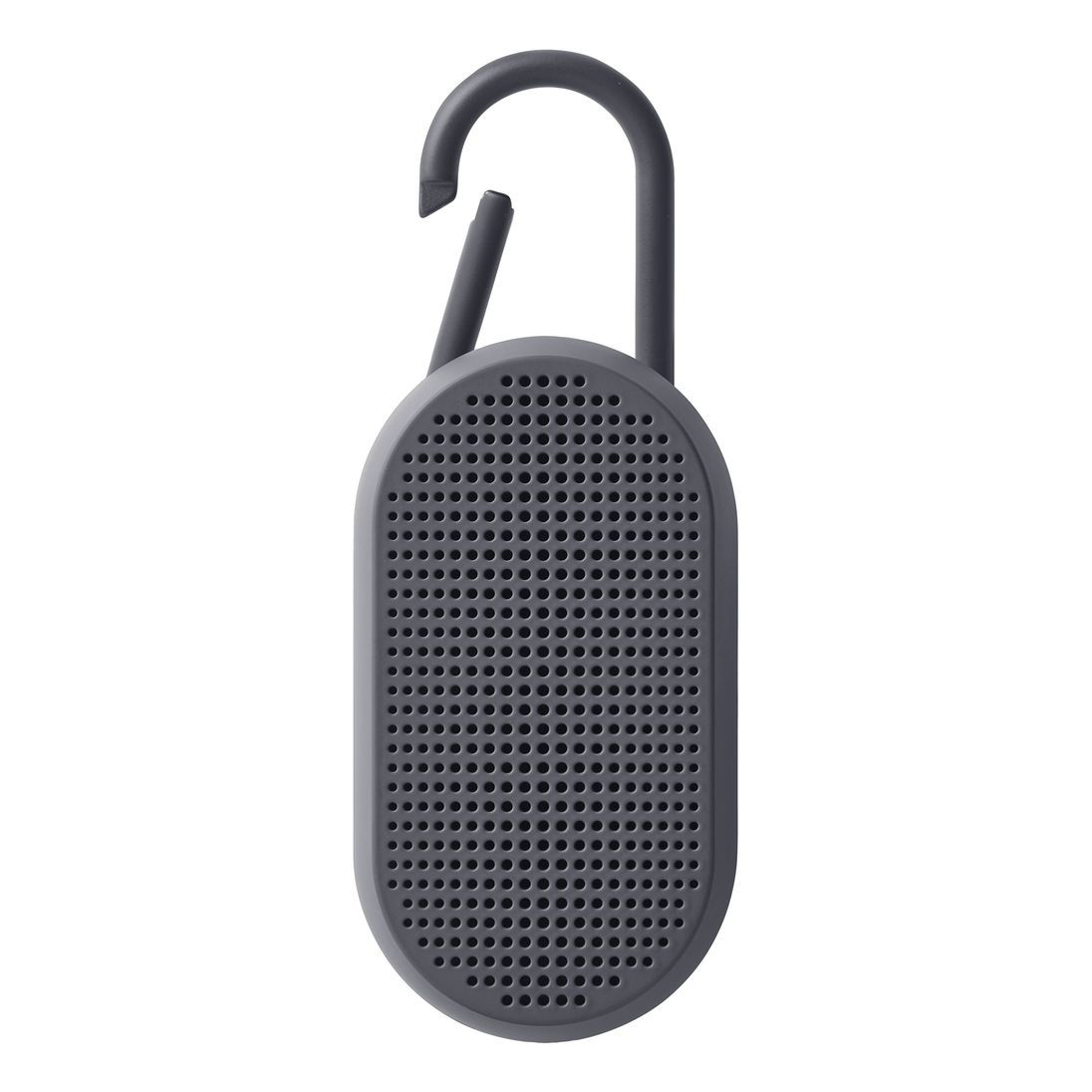 Lexon Mino T Bluetooth Speaker with Built-In Carabiner - Grey