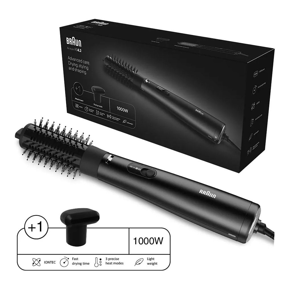 Braun Airstyler AS4.2 Airbrush 1000W BRAS420SDE - Ionic Black