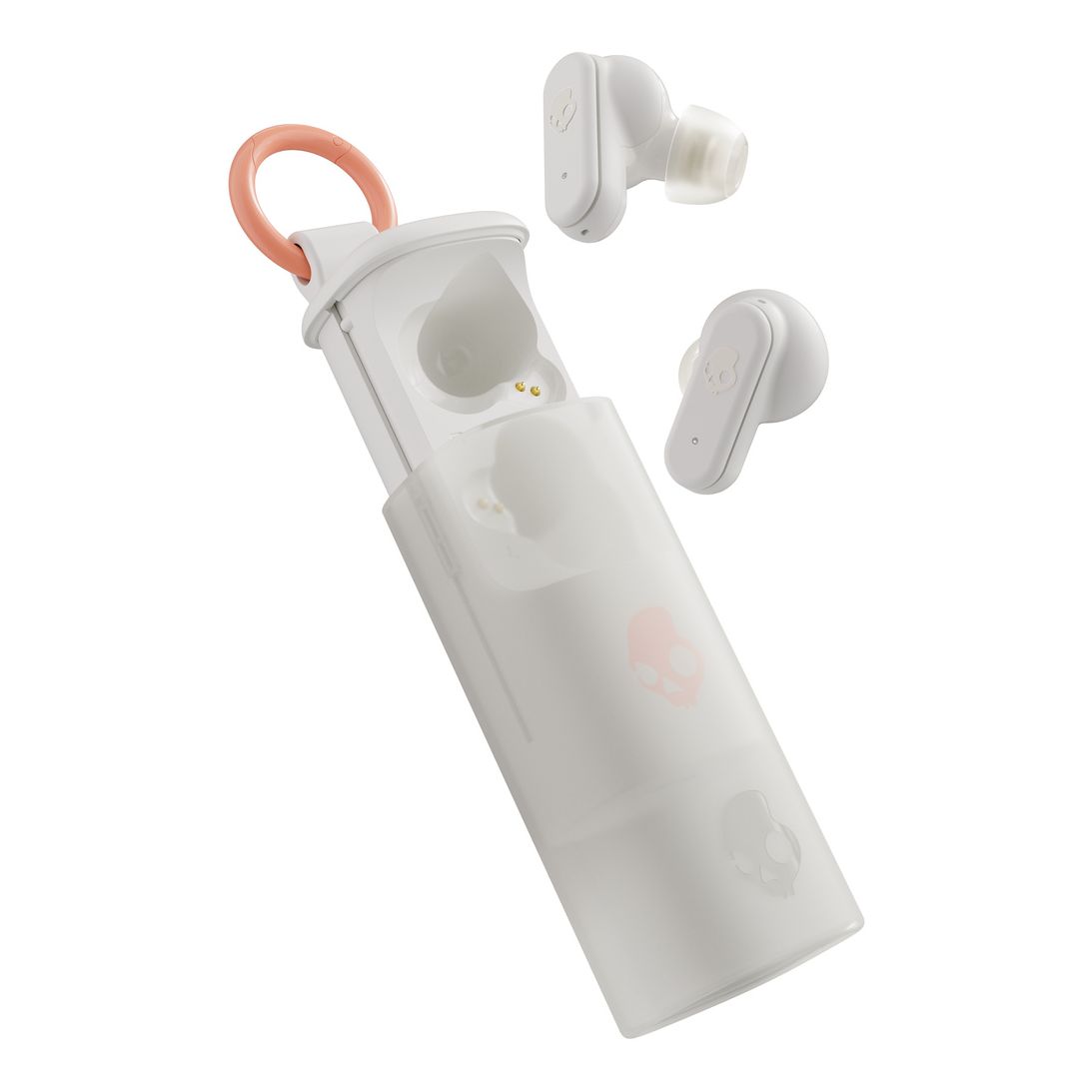 Skullcandy DIME EVO True Wireless In-Ear Earbuds - Bone/Orange Glow