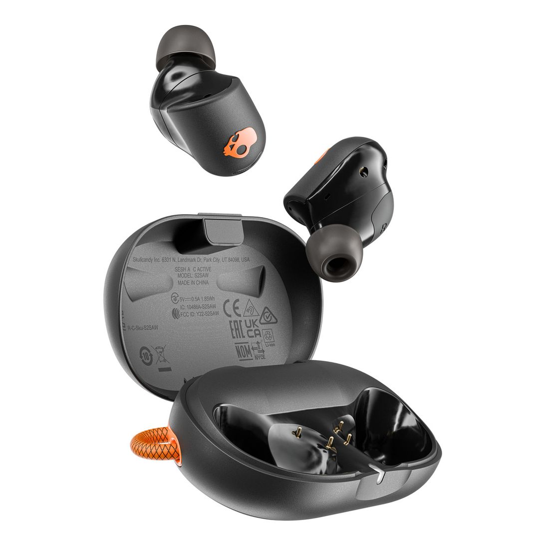 Skullcandy SESH ANC Active True Wireless In-Ear Earbuds - Black/Orange