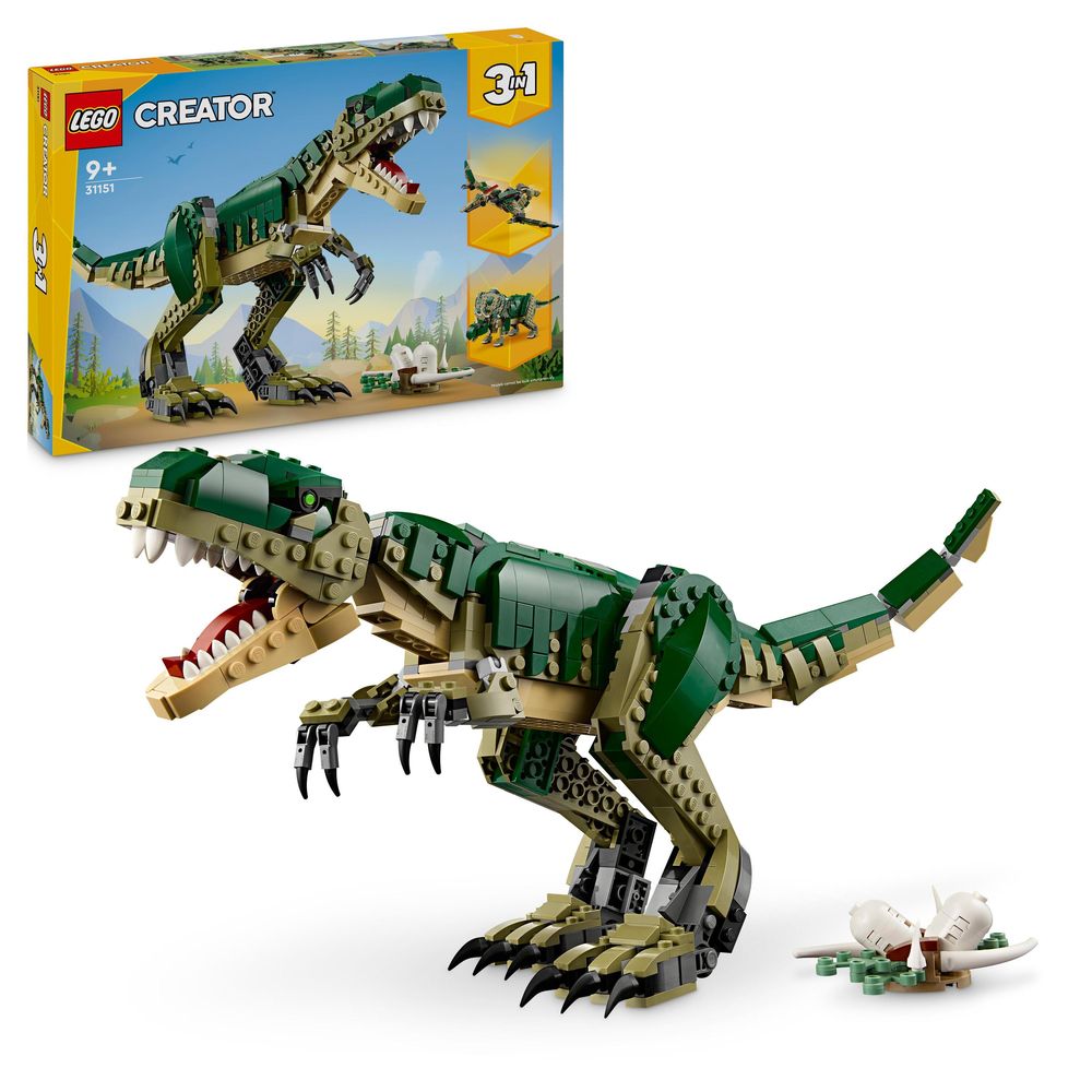 LEGO Creator 3in1 T. rex Dinosaur Toy for Kids 31151