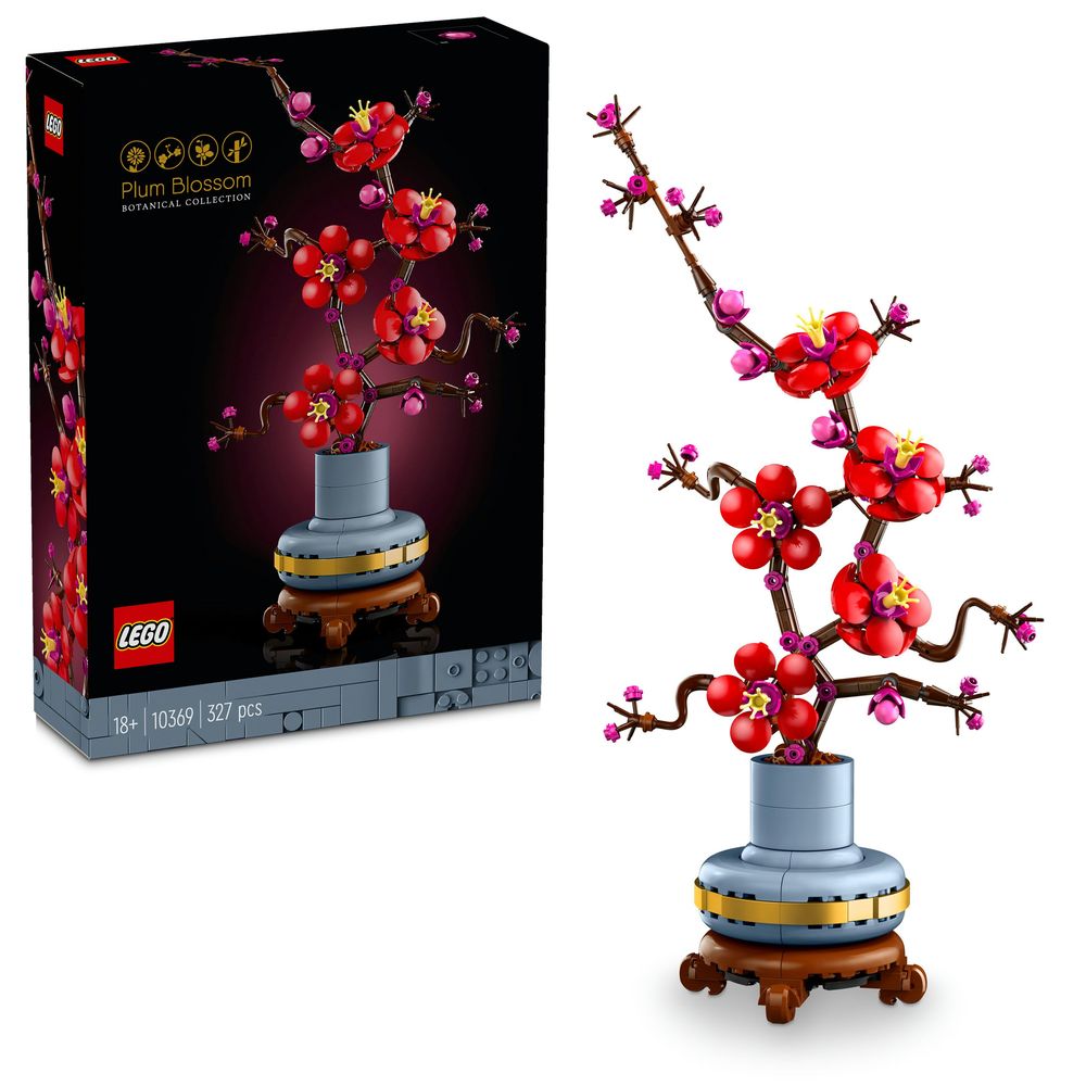 LEGO Icons Plum Blossom Flower Decor Display Set 10369 (327 pieces)