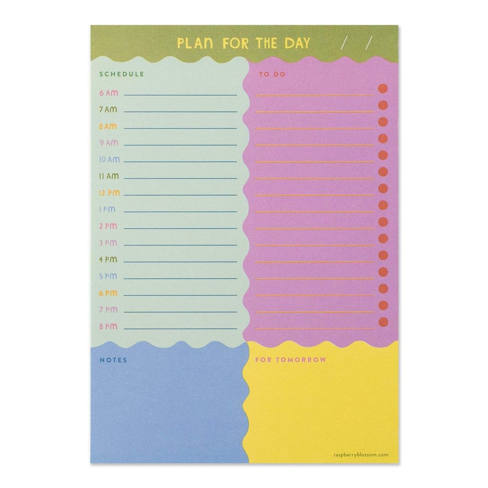 Raspberry Blossom Waves Daily Planner