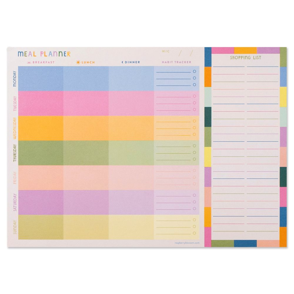 Raspberry Blossom Gradient Meal Planner