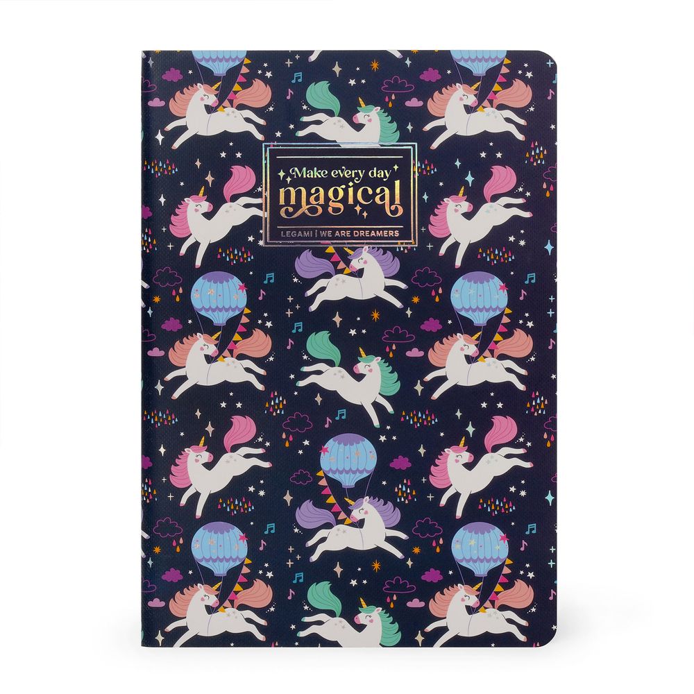 Legami Lined Notebook - Quaderno - Medium - Unicorn (14.2 x 21 cm)