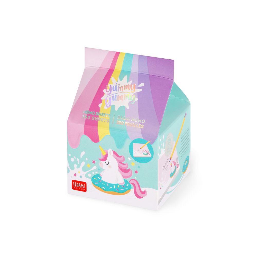 Legami Memo Sheets - Yummy Yummy - Memo Pad - Unicorn (250 Sheets)