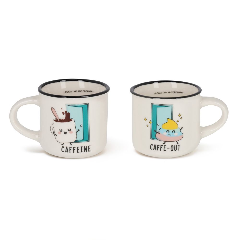 Legami 2 Coffee Mugs - Espresso for Two 50ml - Poo