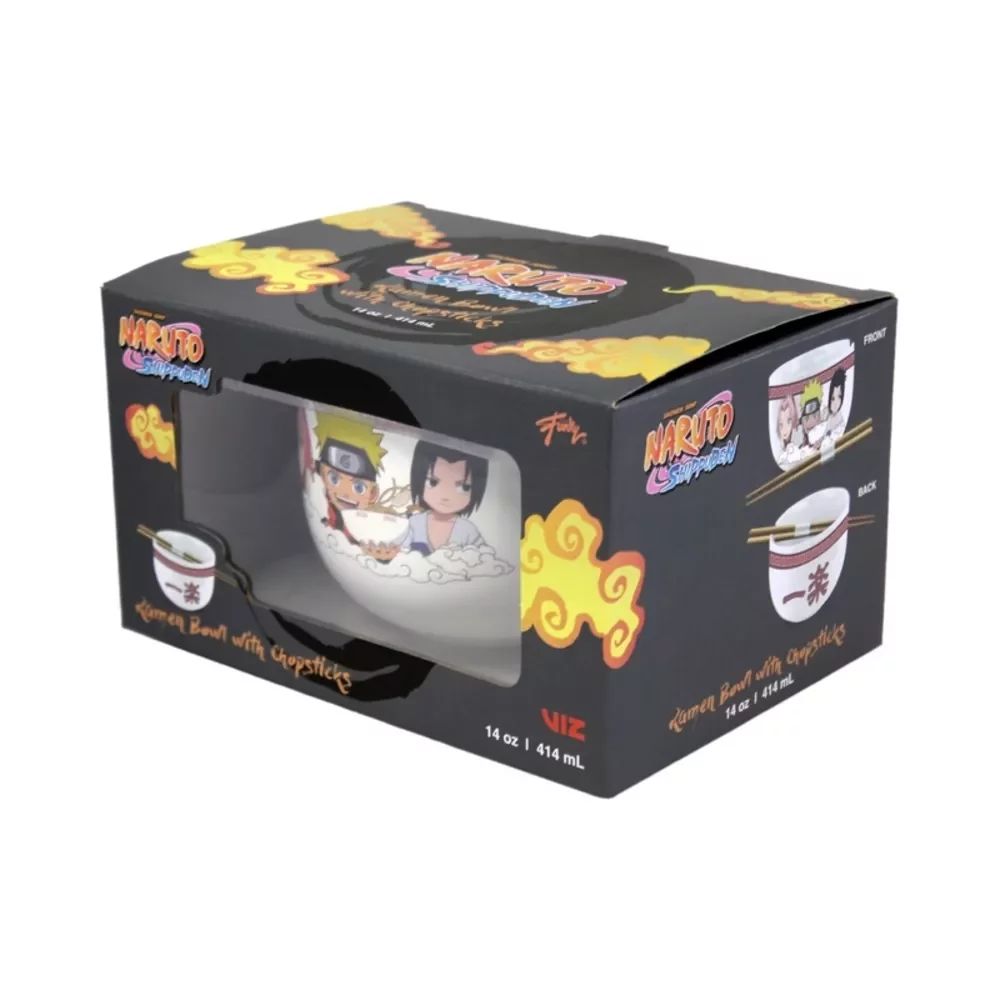 Just Funky Naruto Group Ramen Bowl W/ Chopsticks (14 Oz)