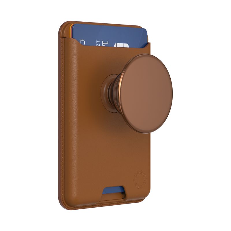 Popsockets Leather Magsafe Popwallet Plus Grip - Cognac