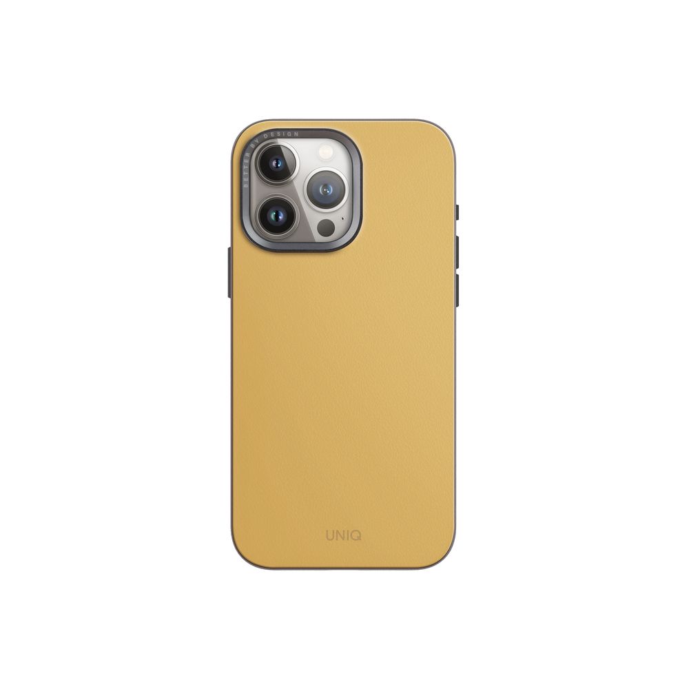 Uniq Hybrid Lyden DS iPhone 15 Pro Max Magclick Case - Canary Yellow/Flint Grey