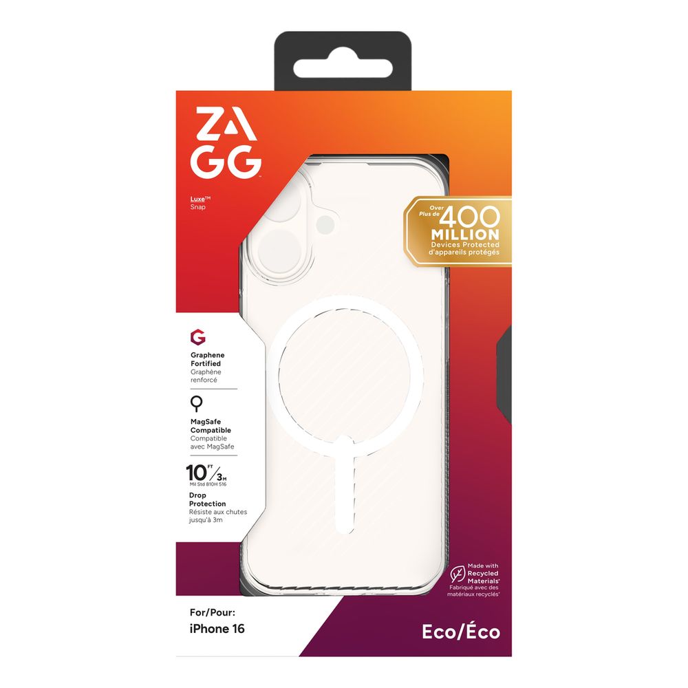 Zagg Cases Luxe Snap Apple iPhone 16 SM - Clear