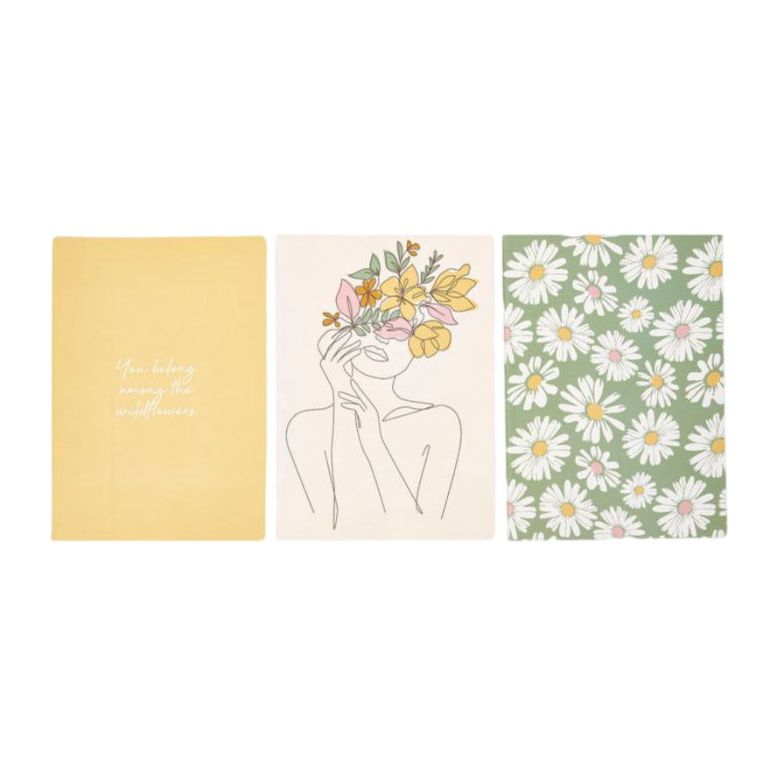 Prickly Pear Set Of 3 Wildbloom B5 Size Notebooks