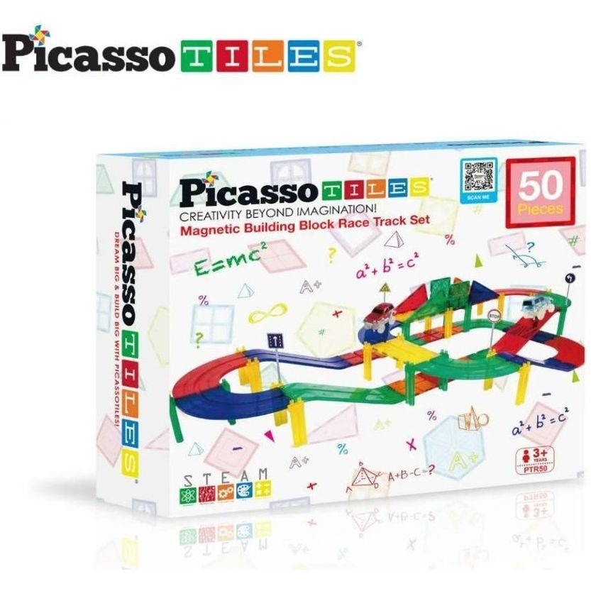 Picasso Magnetic Race Track 50 Pieces Magnetic Building Set