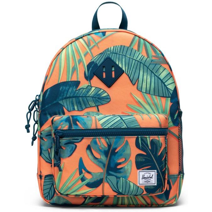 Herschel Heritage Youth Backpack - Tangerine Palm Leaves