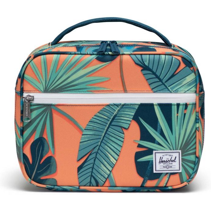 Herschel Pop Quiz Lunch Bag - Tangerine Palm Leaves