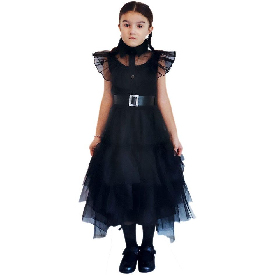 Mad Toys Wednesday Addams Prom Fancy Black Dress