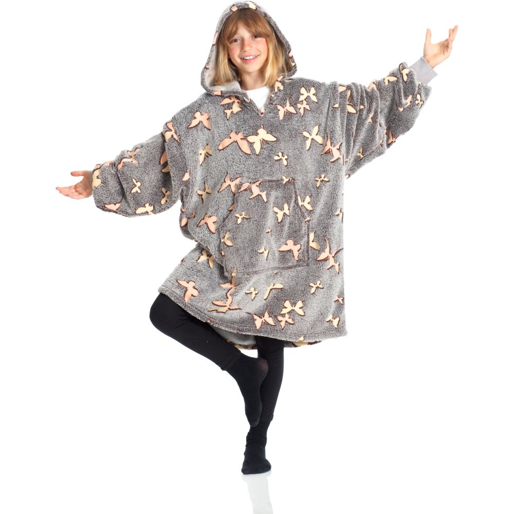 Kanguru Hoodie Wearable Blanket Kids Kangurone Glow Butterflies