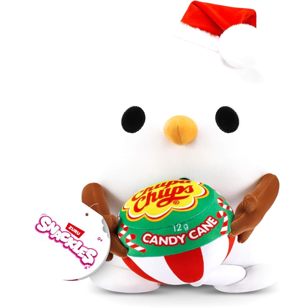 Zuru Snack Series 1 Christmas Snowman & Chupa Chups Medium 14-Inch Plush Toy