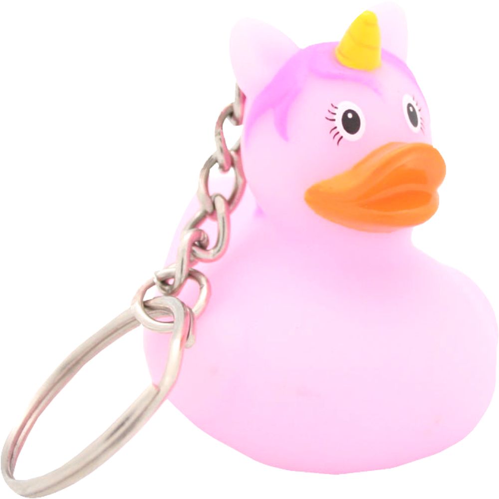 Lilalu Pink Unicorn Rubber Duck Keychain