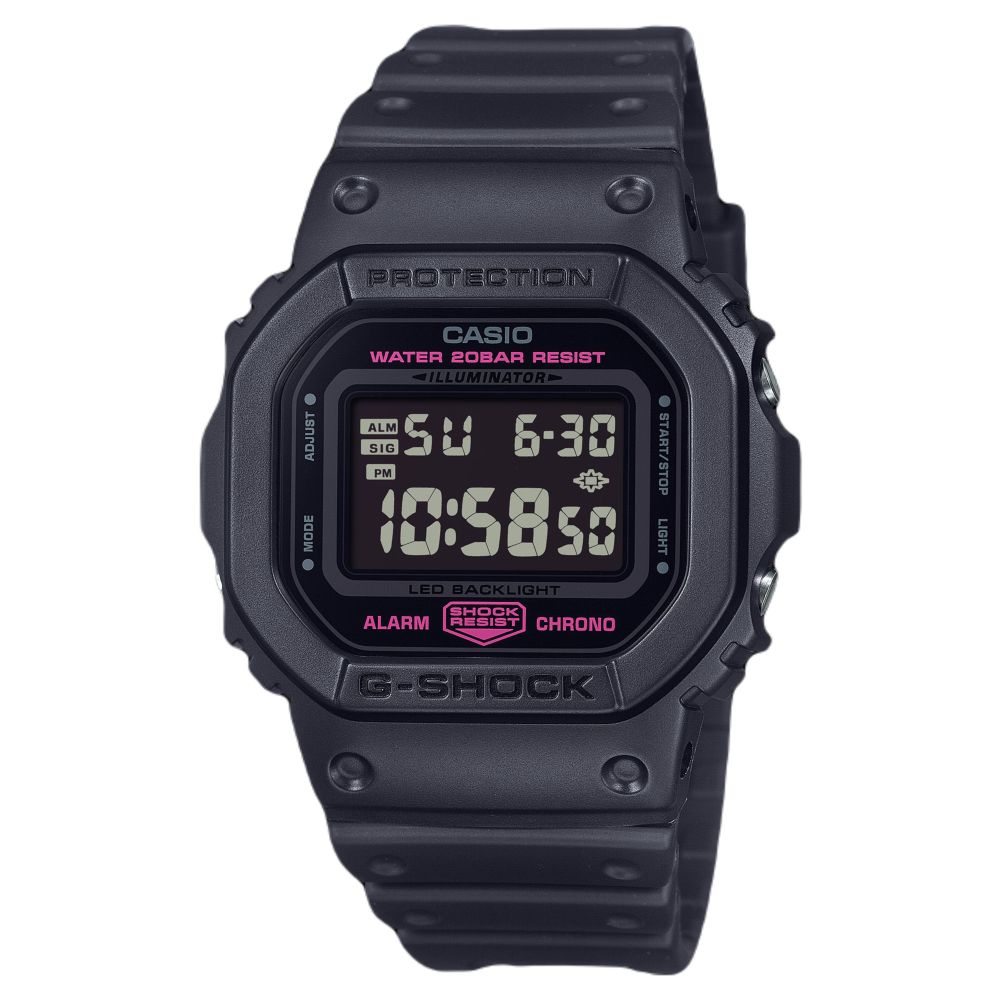 Casio DW-5600PK-1DR G-Shock Men's Digital Resin Watch - Black
