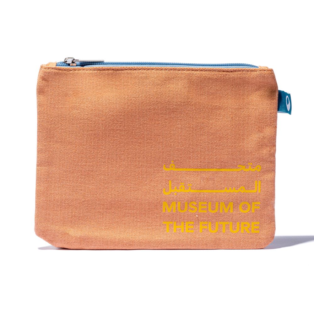 Museum of the Future Pouch / Pencil Case - Orange/Light Blue