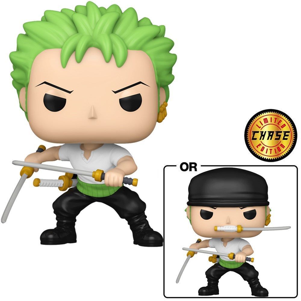 Funko Pop! Animation One Piece Zoro (Two Sword Style) Vinyl Figure (with Chase*)