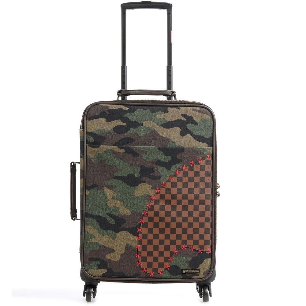 Sprayground Camo Shark Shape Check Soft Luggage