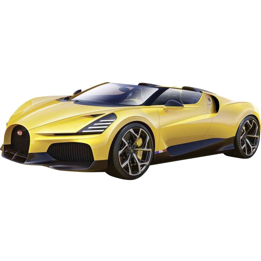 Bburago Bugatti W16 Mistral 2023 Die-Cast Model Car 1:18 Scale - Yellow