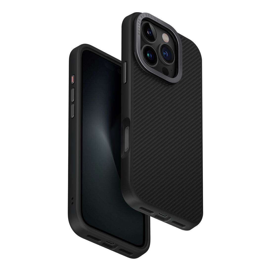 UNIQ Hybrid iPhone 16 Pro (2024) Case 6.3 Magclick Charging Keva Max With Camera Stand - Carbon (Black)