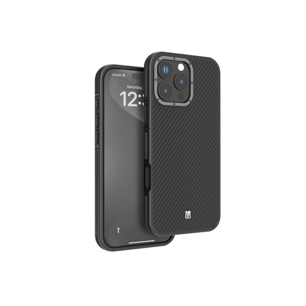 Levelo Ox Carbon Case For iPhone 16 Pro Max For iPhone 16 Pro Max - Black