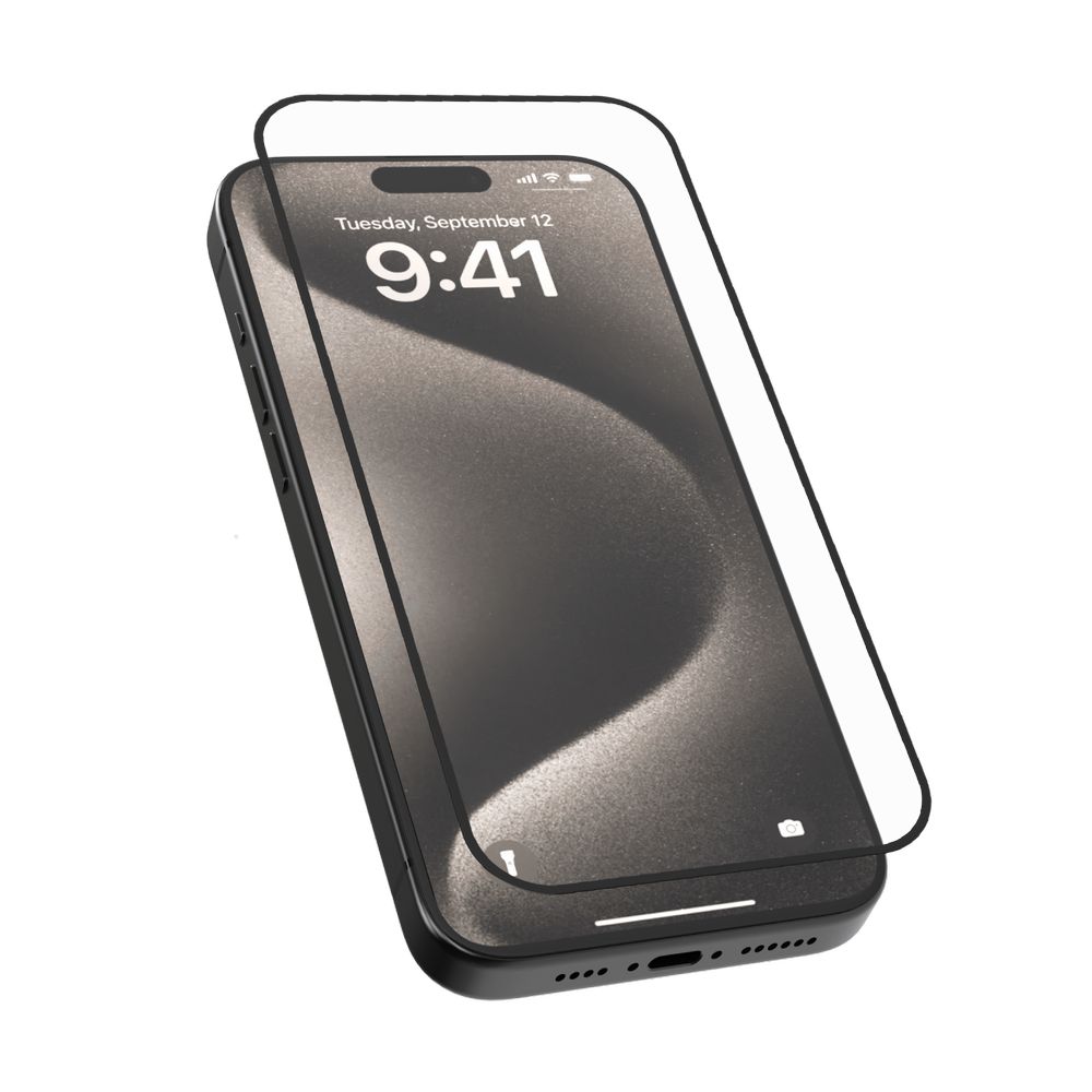 Levelo 3D Resin Glue High Silicone Aluminum Glass Privacy Screen Protector For iPhone 16 Pro Max - Privacy