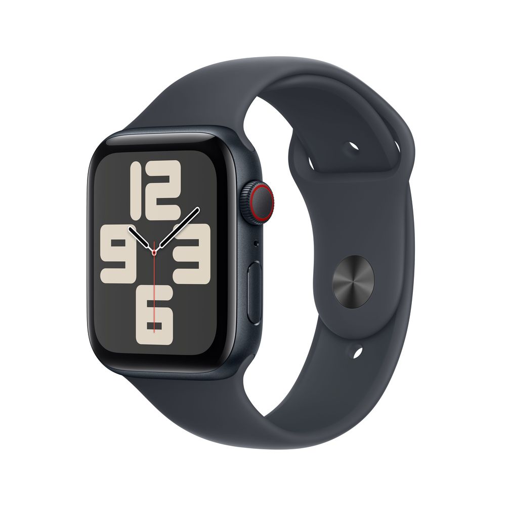 Apple Watch SE (2024) GPS + Cellular 44mm Midnight Aluminium Case with Midnight Sport Band - S/M